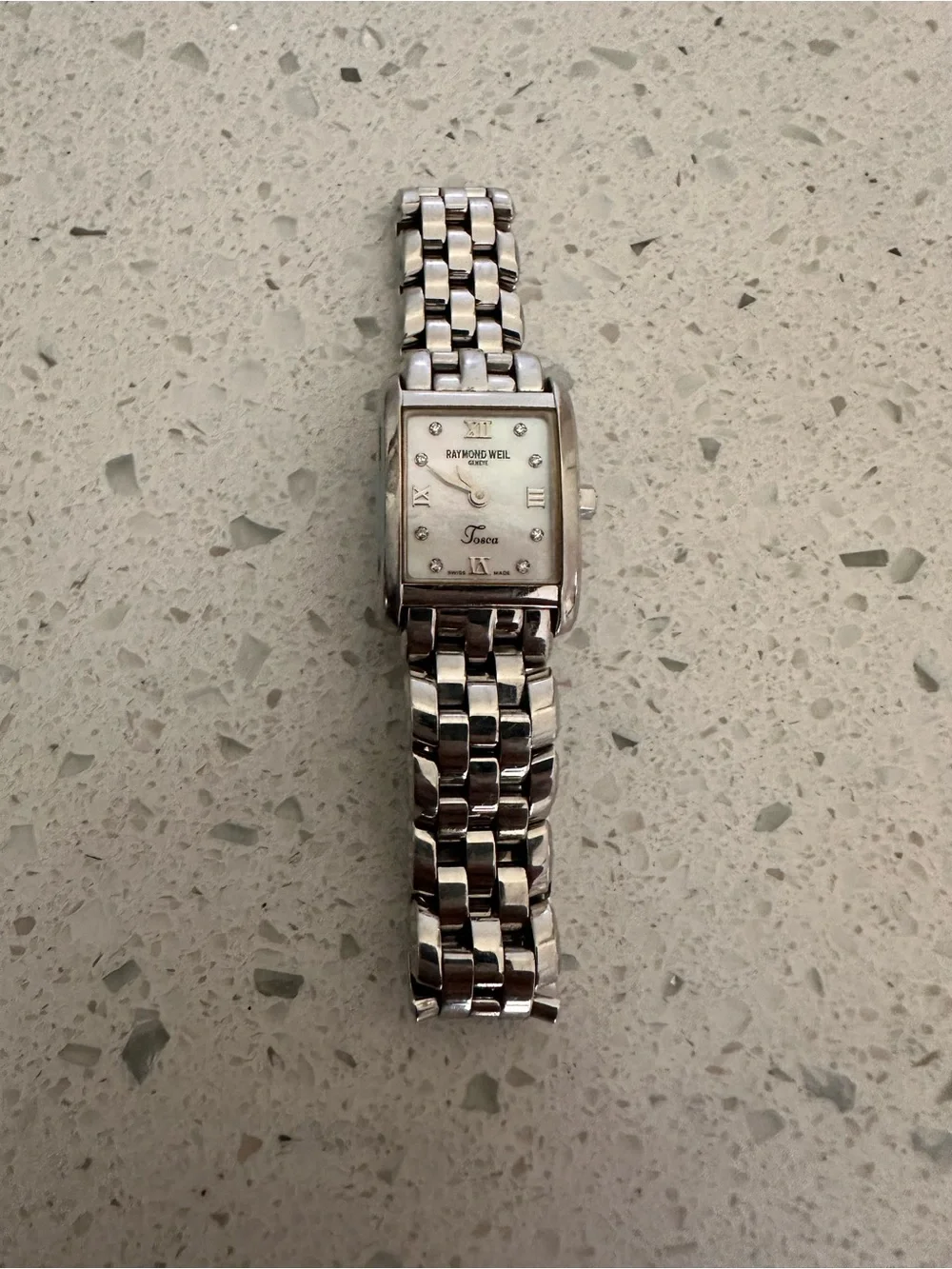 Raymond Weil Tosca 5874 Women’s Swiss Quartz Watch Stainless Steel MOP Dial